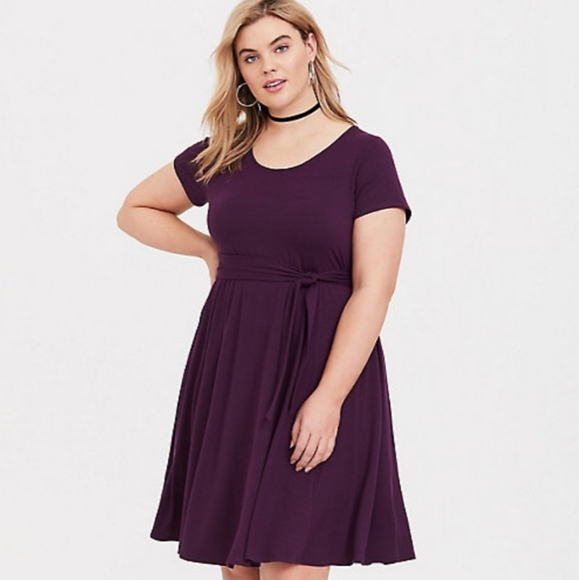 tie waist skater dress